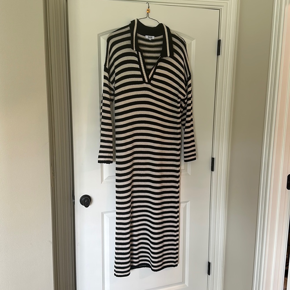 525 Stripe polo dress